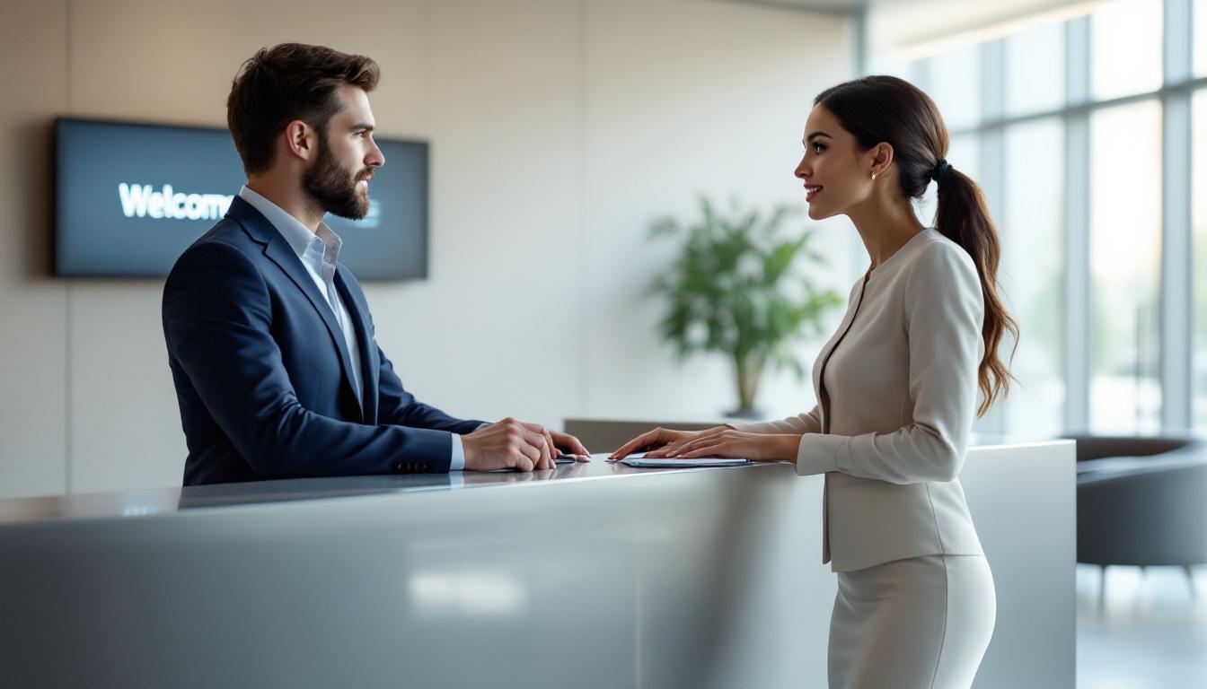 découvrez comment une banque d'accueil pour stand assure un accueil chaleureux et professionnel, renforçant l'image de votre entreprise lors d'événements et salons.