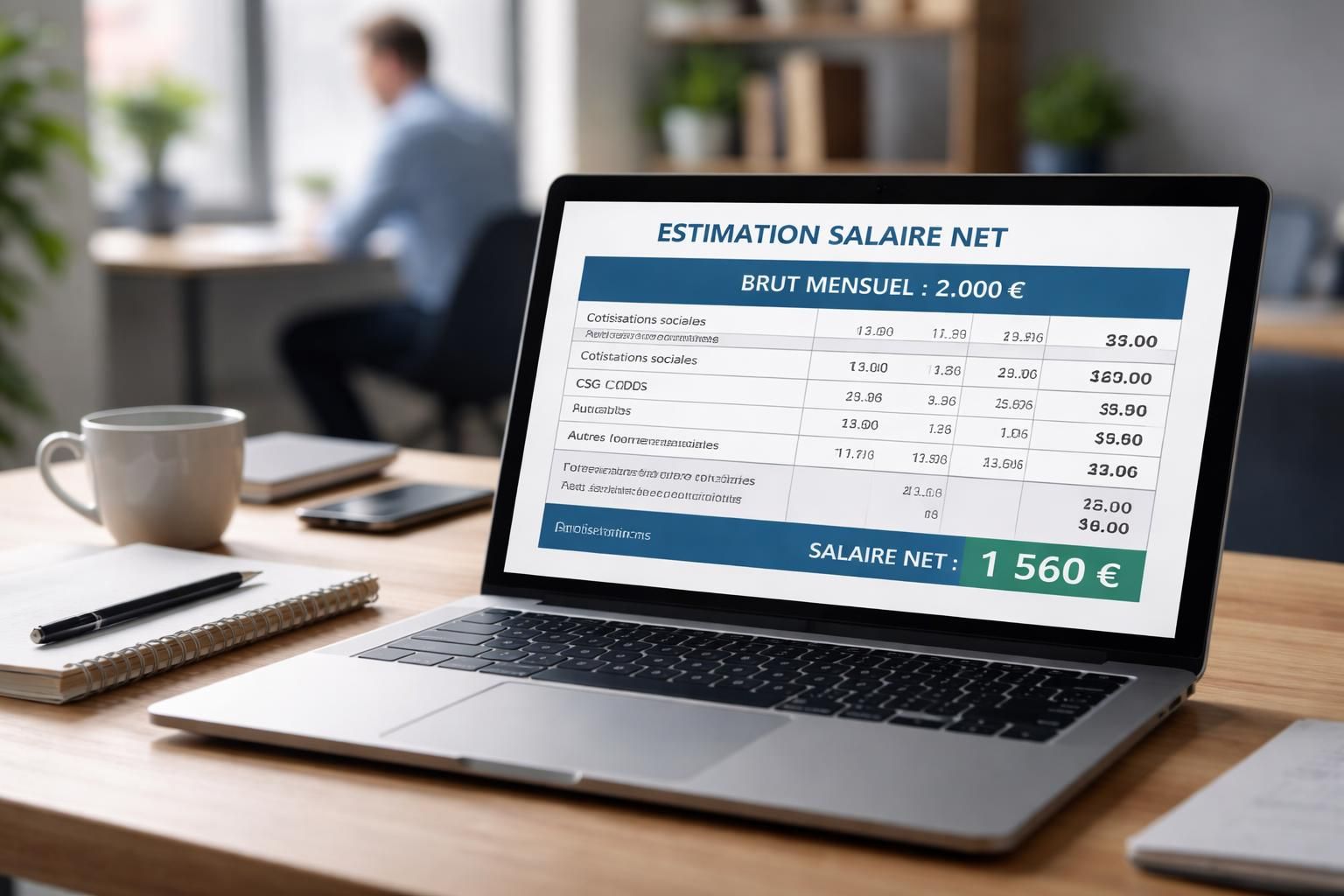 obtenez une estimation précise de votre salaire net à partir de 2000 euros brut mensuel grâce à notre calculateur fiable et rapide.