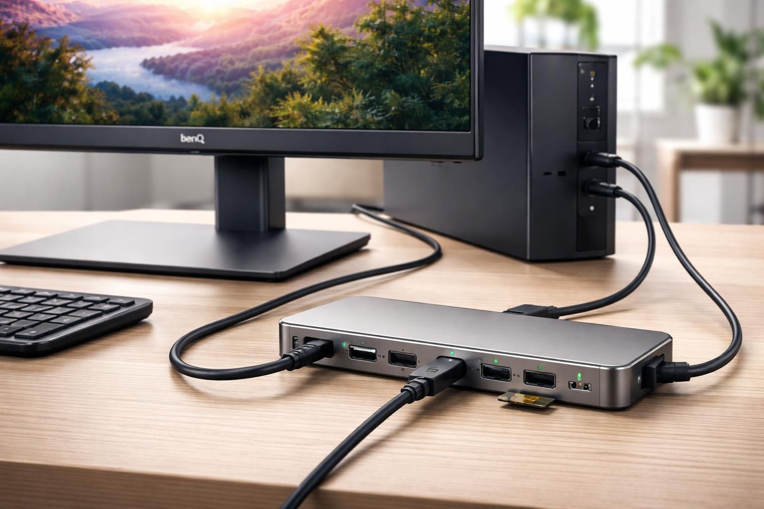découvrez les écrans led benq avec les connectiques essentielles pour pc et dock usb-c, assurant une compatibilité optimale et une expérience visuelle de qualité.